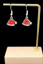 Load image into Gallery viewer, Santa Hat Diamonte Earrings - Festive Christmas Jewelry
