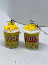 Load image into Gallery viewer, Novelty Popcorn Earrings - Fun Food Jewellry for Popcorn Lovers
