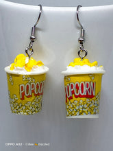 Load image into Gallery viewer, Novelty Popcorn Earrings - Fun Food Jewellry for Popcorn Lovers
