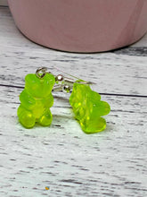 Load image into Gallery viewer, Lime Mini Bears Novelty Earrings
