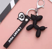 Load image into Gallery viewer, Black Balloon Dog Key Chain - Fun and Durable Accessory
