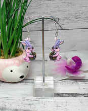 Load image into Gallery viewer, Purple &amp;  Pink Easter Bunny Figures - Adorable Easter Decor
