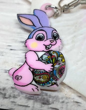 Load image into Gallery viewer, Purple &amp;  Pink Easter Bunny Figures - Adorable Easter Decor
