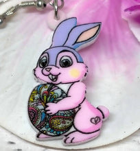 Load image into Gallery viewer, Purple &amp;  Pink Easter Bunny Figures - Adorable Easter Decor
