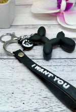 Load image into Gallery viewer, Black Balloon Dog Key Chain - Fun and Durable Accessory
