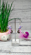 Load image into Gallery viewer, Purple &amp;  Pink Easter Bunny Figures - Adorable Easter Decor
