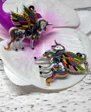 Load image into Gallery viewer, CLEARANCE: Winged Unicorn Novelty Earrings - Magical Fantasy Jewelry
