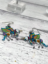 Load image into Gallery viewer, CLEARANCE: Winged Unicorn Novelty Earrings - Magical Fantasy Jewelry
