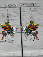 Load image into Gallery viewer, CLEARANCE: Winged Unicorn Novelty Earrings - Magical Fantasy Jewelry
