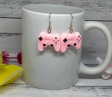 Load image into Gallery viewer, Pastel Pink Game Controller Earrings - Novelty Gaming Jewelry
