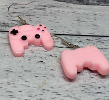 Load image into Gallery viewer, Pastel Pink Game Controller Earrings - Novelty Gaming Jewelry
