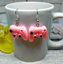 Load image into Gallery viewer, Pastel Pink Game Controller Earrings - Novelty Gaming Jewelry
