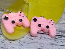 Load image into Gallery viewer, Pastel Pink Game Controller Earrings - Novelty Gaming Jewelry
