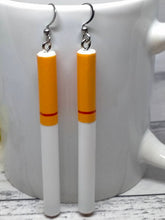 Load image into Gallery viewer, Quirky Cigarette Earrings  - Fun and Unique Tobacco-Inspired Jewelry
