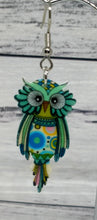 Load image into Gallery viewer, CLEARANCE: Colorful Owl Earrings - Handmade Fun and Eye-Catching
