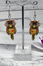 Load image into Gallery viewer, CLEARANCE: Colorful Owl Earrings - Handmade Fun and Eye-Catching
