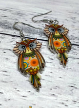 Load image into Gallery viewer, CLEARANCE: Colorful Owl Earrings - Handmade Fun and Eye-Catching
