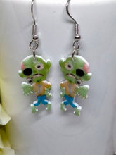 Load image into Gallery viewer, Novelty Google Eyed Zombie Earrings.
