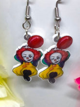 Load image into Gallery viewer, Horror Clown Inspired Novelty Earrings - Horror Clown Design - Halloween Accessories
