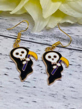 Load image into Gallery viewer, Grim Reaper Novelty Earrings
