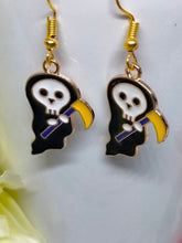 Load image into Gallery viewer, Grim Reaper Novelty Earrings
