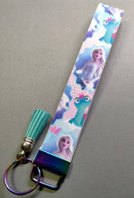 Load image into Gallery viewer, Faux leather keychain. Elsa inspired.
