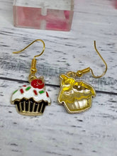 Load image into Gallery viewer, Party Cupcake - Festive Holiday Novelty Earrings, for Dessert Lovers
