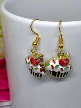 Load image into Gallery viewer, Party Cupcake - Festive Holiday Novelty Earrings, for Dessert Lovers
