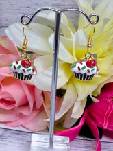 Load image into Gallery viewer, Party Cupcake - Festive Holiday Novelty Earrings, for Dessert Lovers
