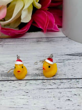 Load image into Gallery viewer, Christmas Duckies Earrings - Holiday Festive Dangles
