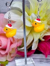 Load image into Gallery viewer, Christmas Duckies Earrings - Holiday Festive Dangles
