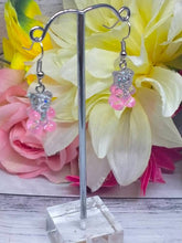 Load image into Gallery viewer, Pink and Clear Mini Bear Earrings - Fun and Unique Fashion Accessory
