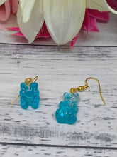 Load image into Gallery viewer, Blue, Clear Mini  Bear Earrings - Cute  Playful Accessories for a Sweet Style
