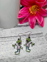 Load image into Gallery viewer, Zombie Earrings - Pink Shirt - Novelty Jewelry
