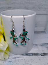 Load image into Gallery viewer, Zombie Earrings - Blue Novelty Halloween Horror Zombie Apocalypse
