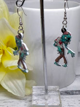 Load image into Gallery viewer, Zombie Earrings - Blue Novelty Halloween Horror Zombie Apocalypse
