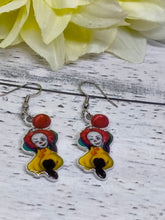 Load image into Gallery viewer, Horror Clown Inspired Novelty Earrings - Horror Clown Design - Halloween Accessories
