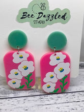 Load image into Gallery viewer, Blush Daisies Earrings - Statement Floral Jewellery
