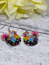 Load image into Gallery viewer, Chicken Charm Earrings - Fun Farm Animal Jewelry Gift
