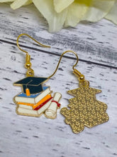 Load image into Gallery viewer, Enamel Novelty Graduation Earrings. (type a)
