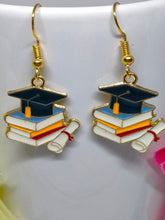 Load image into Gallery viewer, Enamel Novelty Graduation Earrings. (type a)
