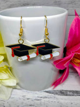 Load image into Gallery viewer, Graduation Enamel Earrings - Type B - Novelty Design
