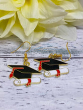 Load image into Gallery viewer, Graduation Enamel Earrings - Type B - Novelty Design
