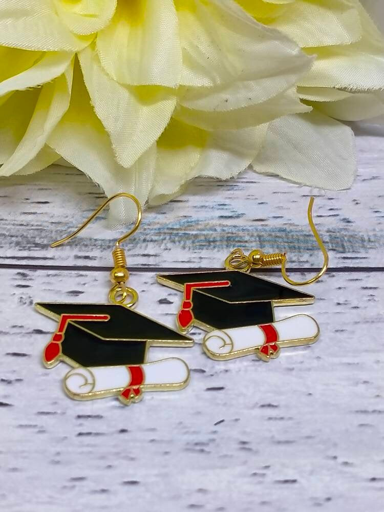 Graduation Enamel Earrings - Type B - Novelty Design