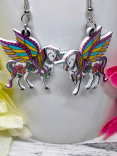 Load image into Gallery viewer, CLEARANCE: Winged Unicorn Novelty Earrings - Magical Fantasy Jewelry
