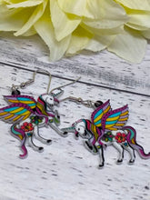 Load image into Gallery viewer, CLEARANCE: Winged Unicorn Novelty Earrings - Magical Fantasy Jewelry
