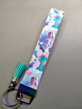 Load image into Gallery viewer, Faux leather keychain. Elsa inspired.
