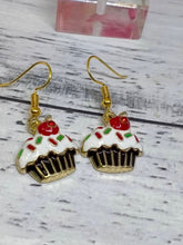 Load image into Gallery viewer, Party Cupcake - Festive Holiday Novelty Earrings, for Dessert Lovers
