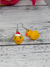 Load image into Gallery viewer, Christmas Duckies Earrings - Holiday Festive Dangles
