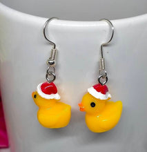 Load image into Gallery viewer, Christmas Duckies Earrings - Holiday Festive Dangles
